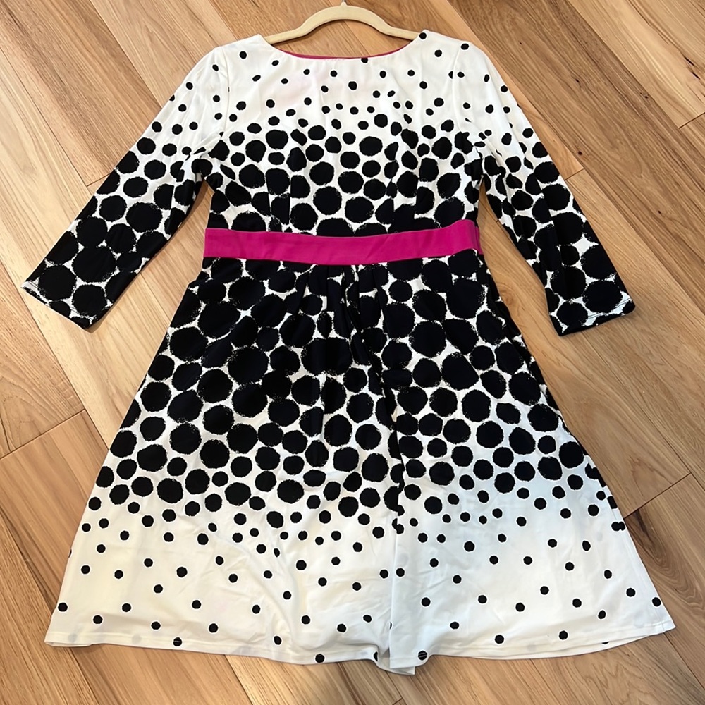 Black and white polka dot Eliza J. dress size 8